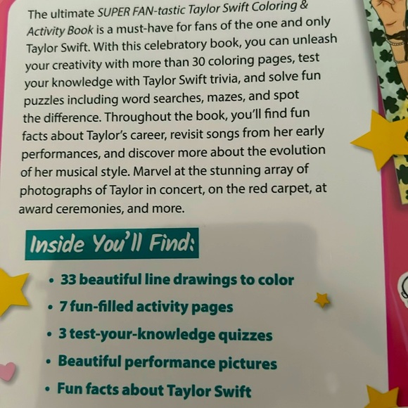 NWT TAYLOR SWIFT NEW IN PACKAGING ACTIVITY BOOK- - Picture 4 of 5
